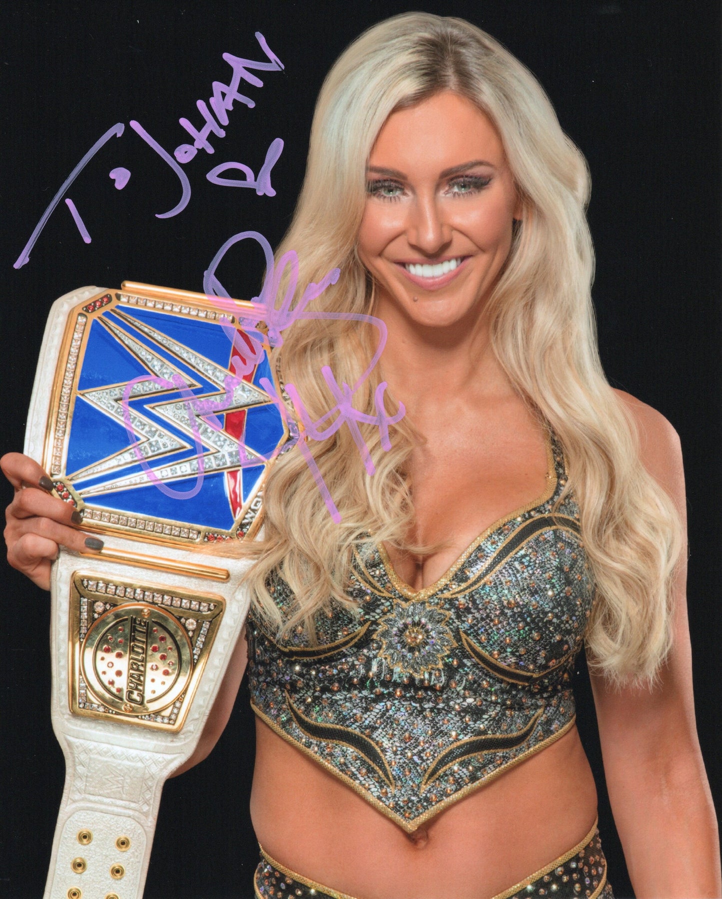 Charlotte Flair Signed WWE Photo