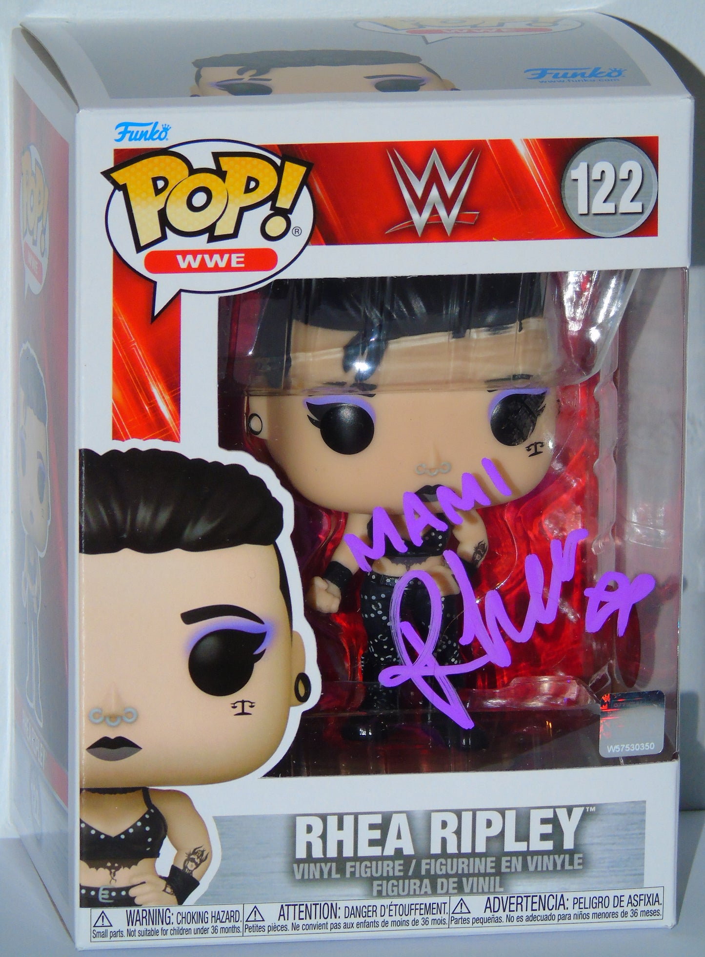 Rhea Ripley Signed Funko WWE Wrestling Pop! Vinyl Figure