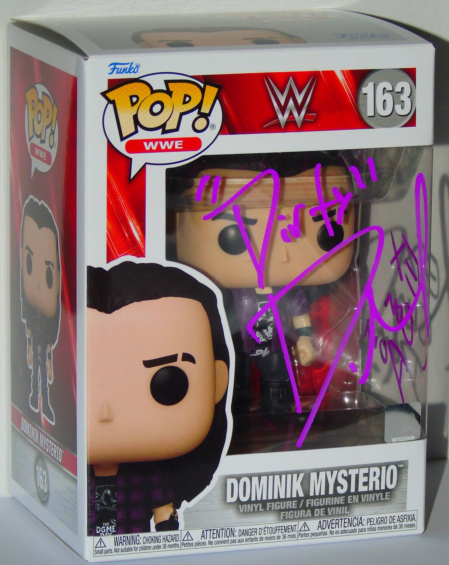 Dirty Dominik Mysterio Signed Funko WWE Wrestling Pop! Vinyl Figure