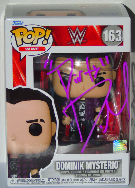 Dirty Dominik Mysterio Signed Funko WWE Wrestling Pop! Vinyl Figure