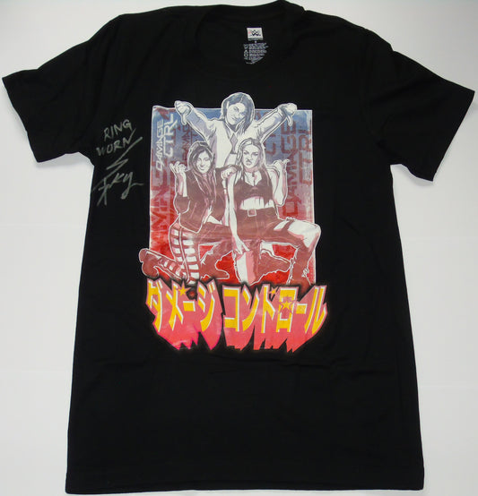 Iyo Sky Signed & Ring Worn WWE Wrestling Shirt