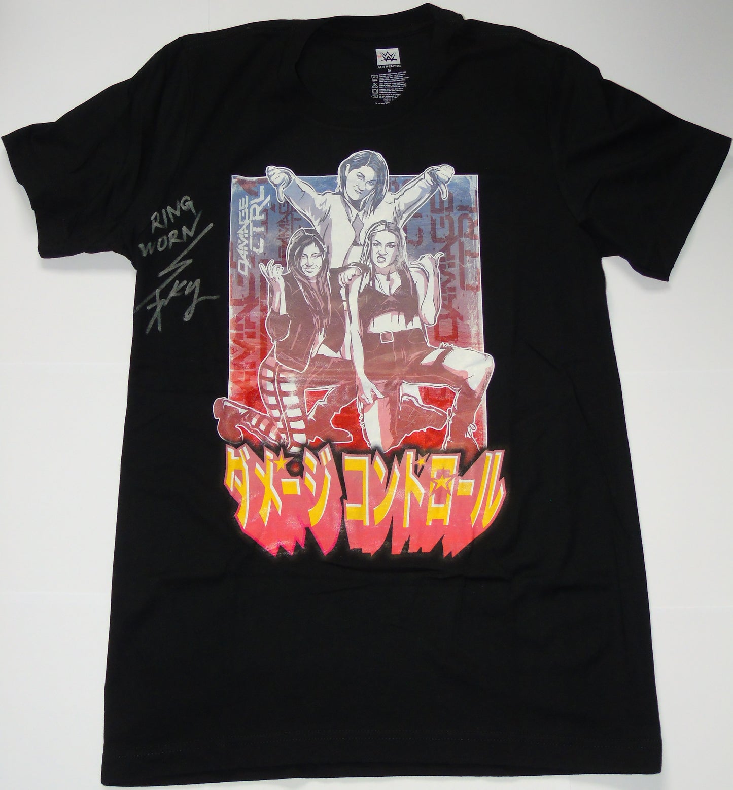 Iyo Sky Signed & Ring Worn WWE Wrestling Shirt