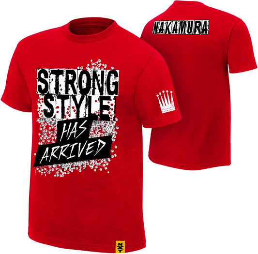 Shinsuke Nakamura WWE Strong Style Has Arrived Large Adults Size T-Shirt