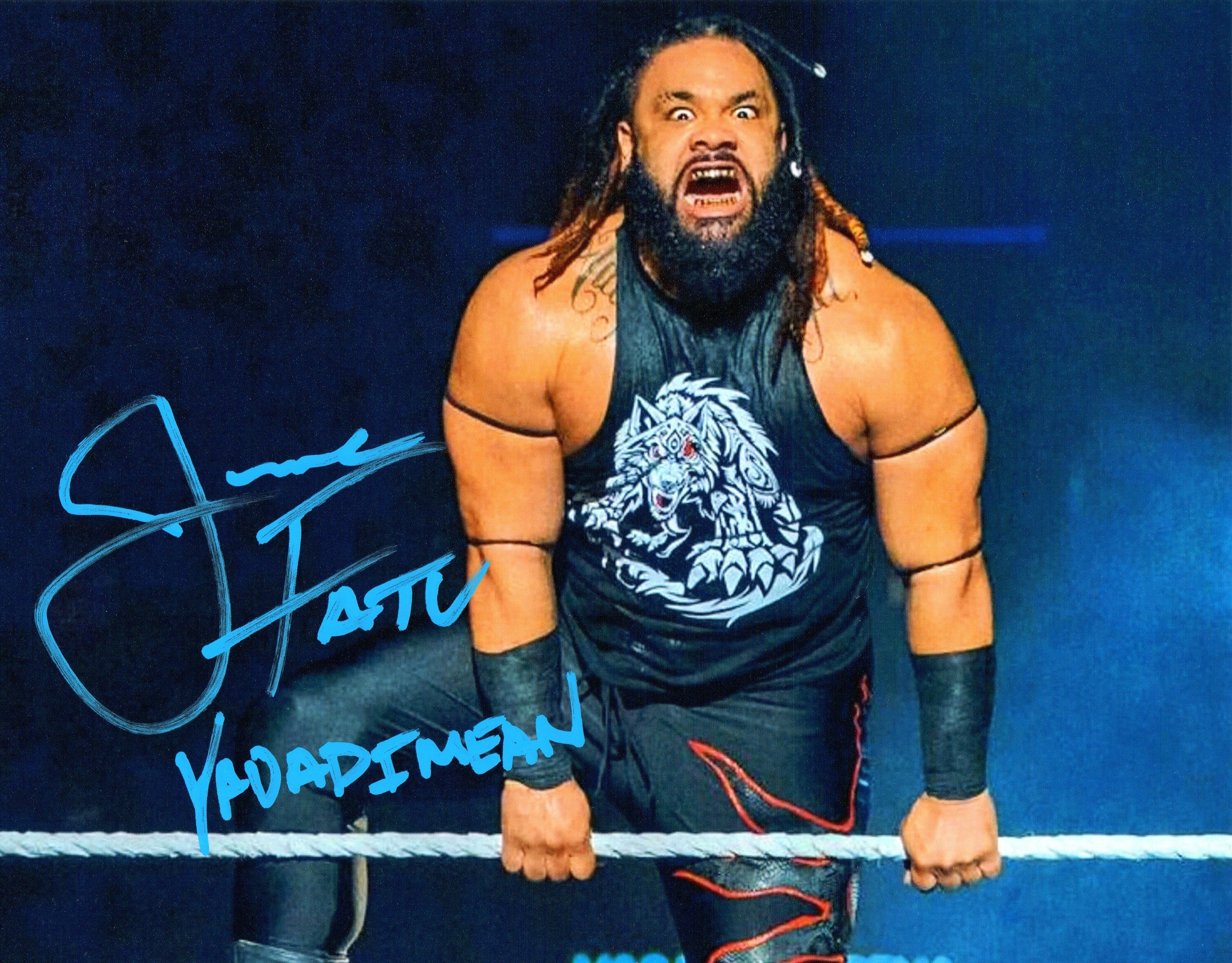 Jacob Fatu Signed WWE Photo – RetroWrestling.com