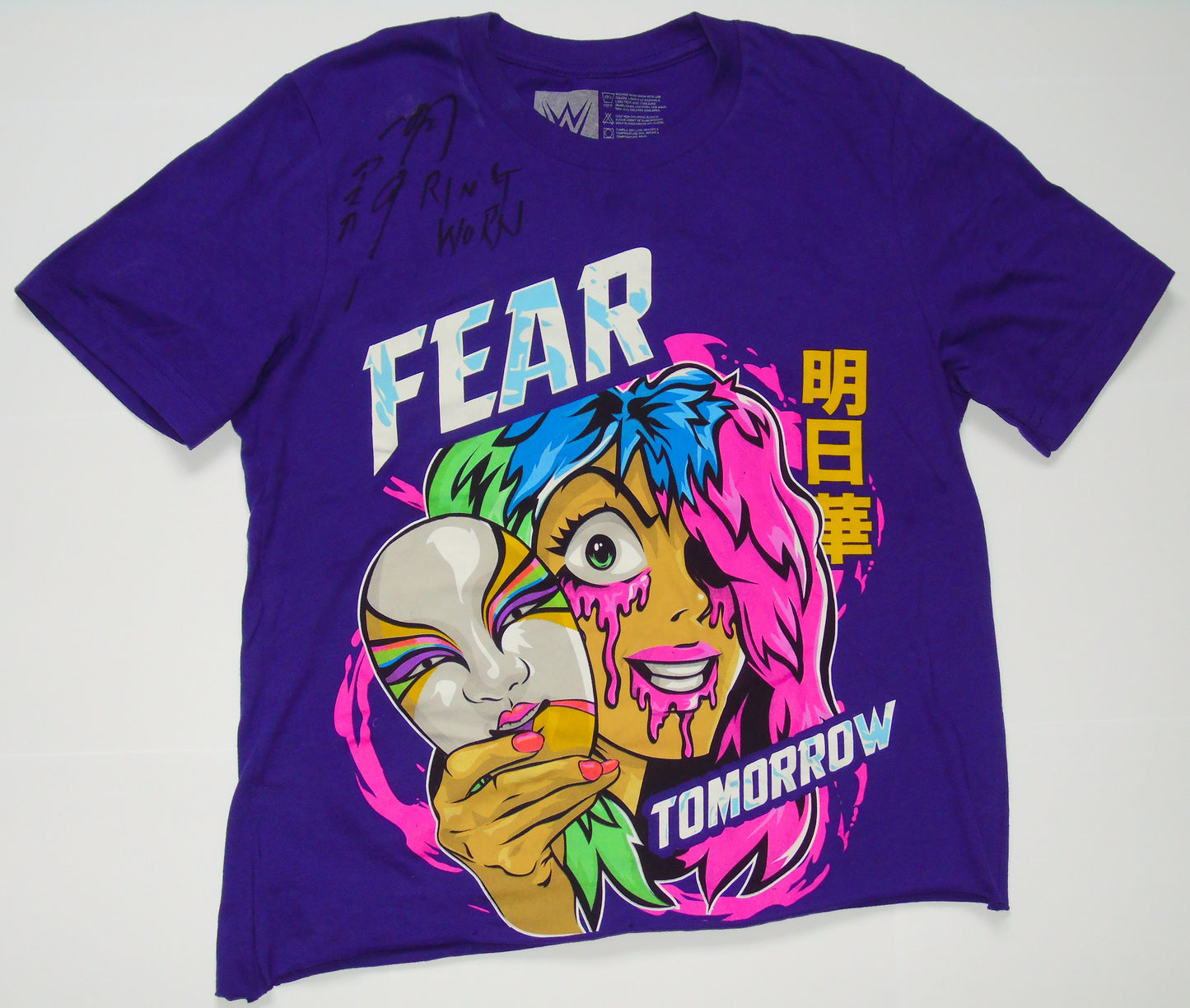 Asuka Ring Worn & Signed WWE Wrestling T-Shirt