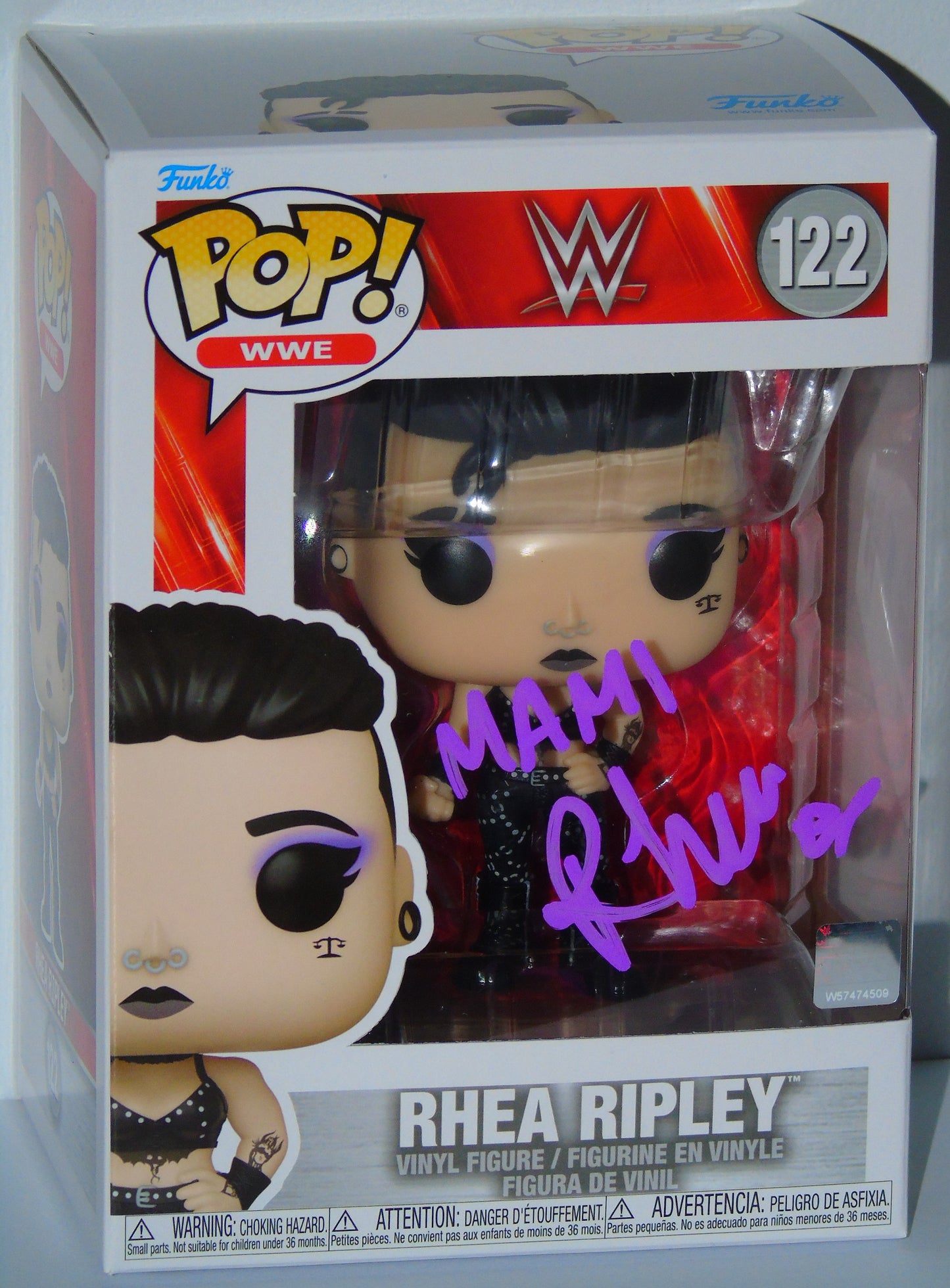 Rhea Ripley Signed Funko WWE Wrestling Pop! Vinyl Figure