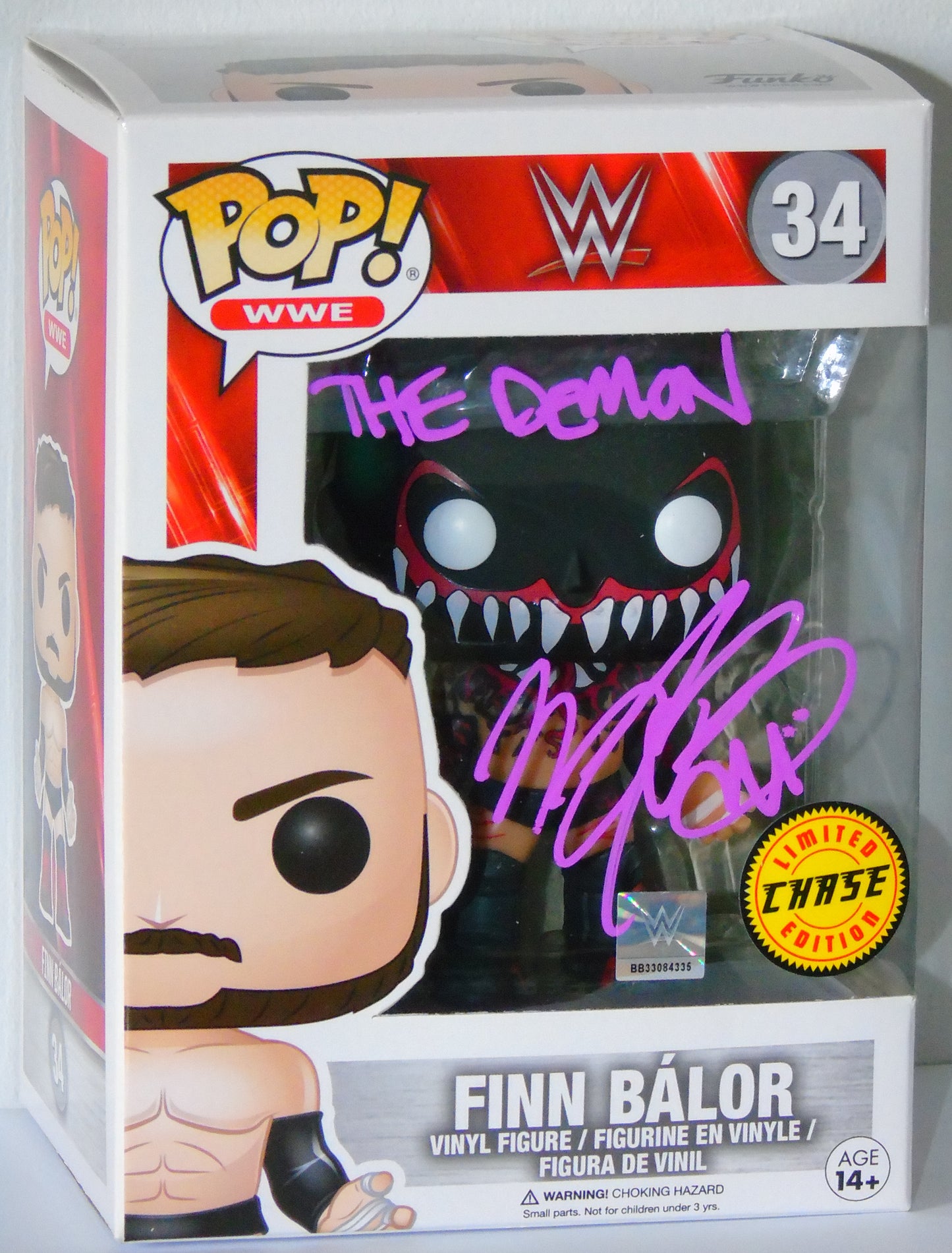 Finn Balor Signed Funko WWE Wrestling Pop! Vinyl Figure Chase Version