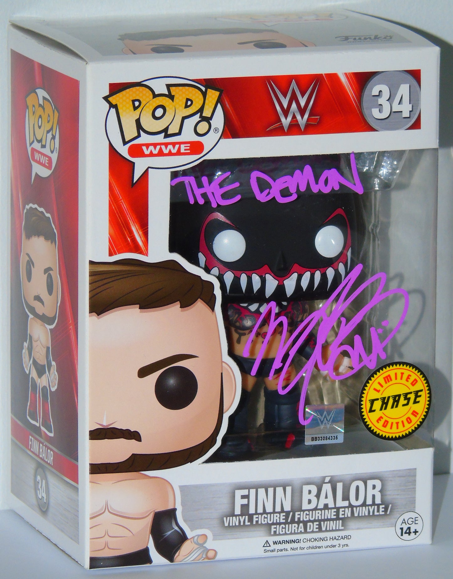 Finn Balor Signed Funko WWE Wrestling Pop! Vinyl Figure Chase Version