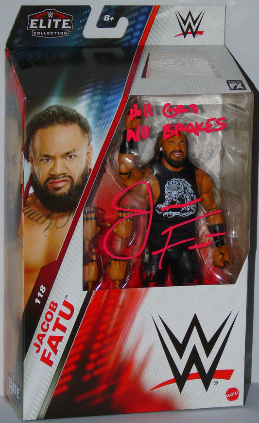 Jacob Fatu Signed Mattel WWE Elite Series 118 Figure