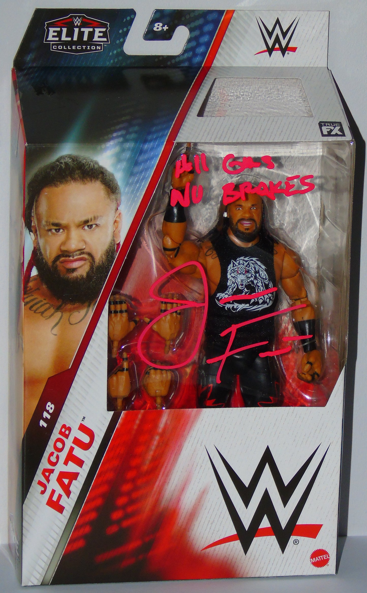 Jacob Fatu Signed Mattel WWE Elite Series 118 Figure
