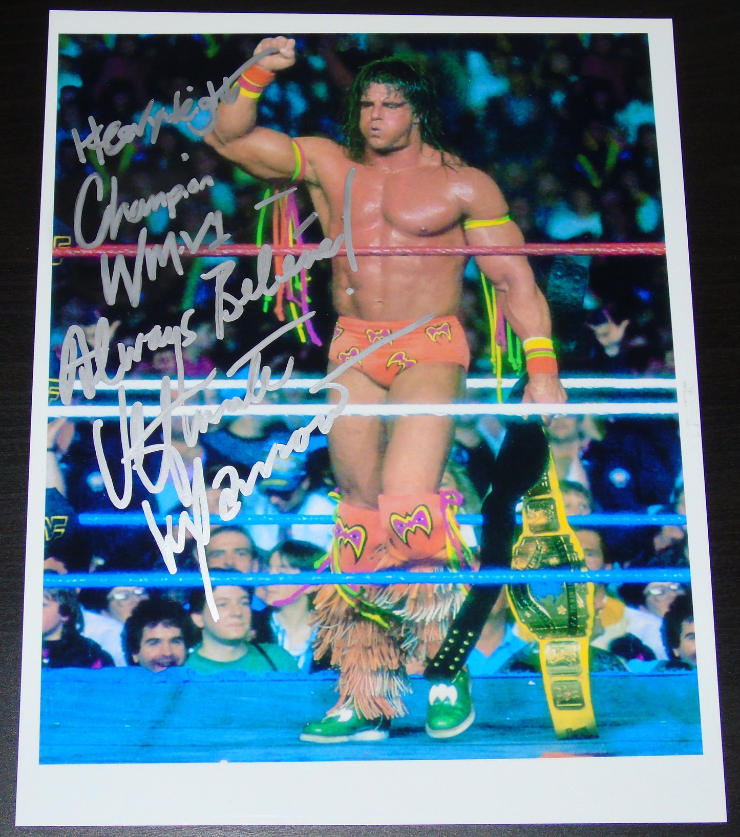 WWF WRESTLING THE ULTIMATE WARRIOR HAND SIGNED PHOTO