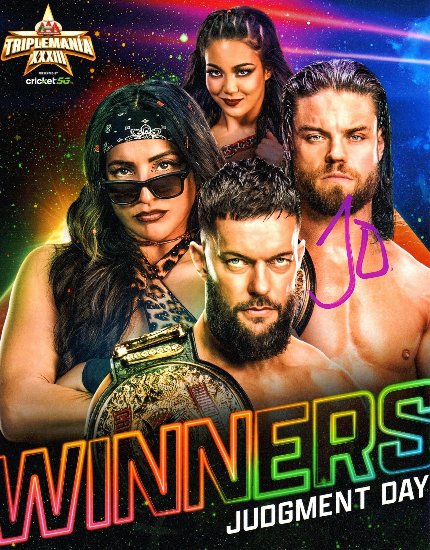 JD McDonagh Signed WWE Photo