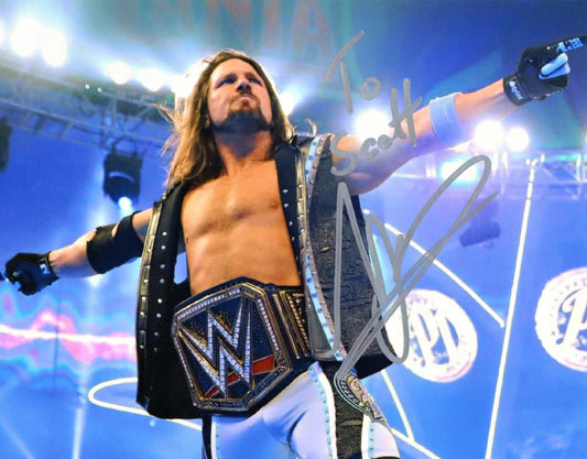 AJ Styles Signed WWE Photo