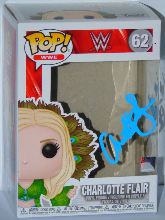 Charlotte Flair Signed WWE Funko Pop! Vinyl Figure