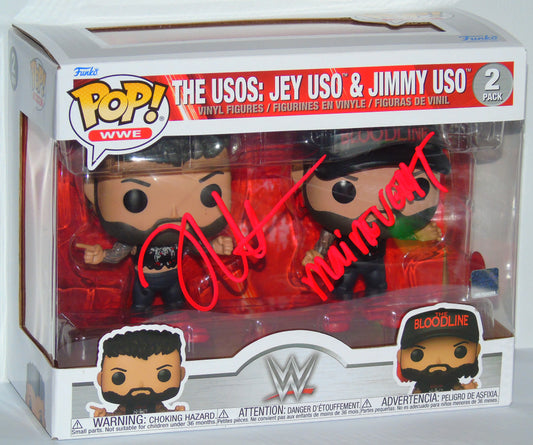 Jey Uso Signed Funko WWE Wrestling Pop! Vinyl Figure Set