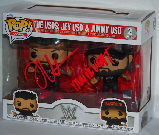 Jey Uso Signed Funko WWE Wrestling Pop! Vinyl Figure Set