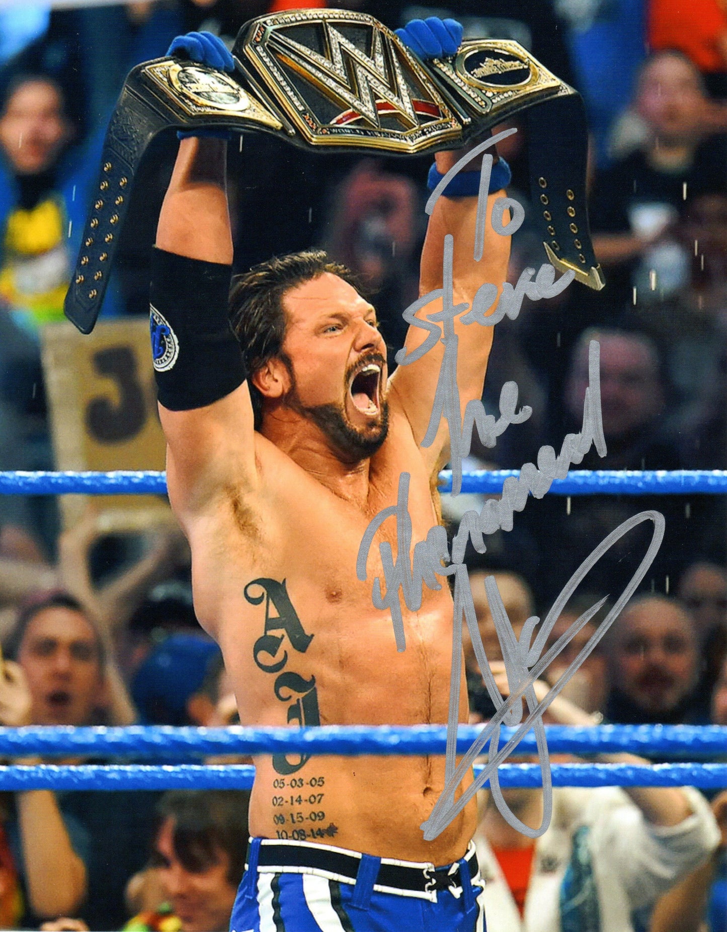AJ Styles Signed WWE Photo