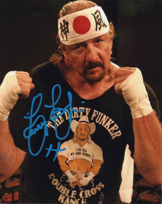 Terry Funk All Japan Pro Wrestling Signed Promo Photo
