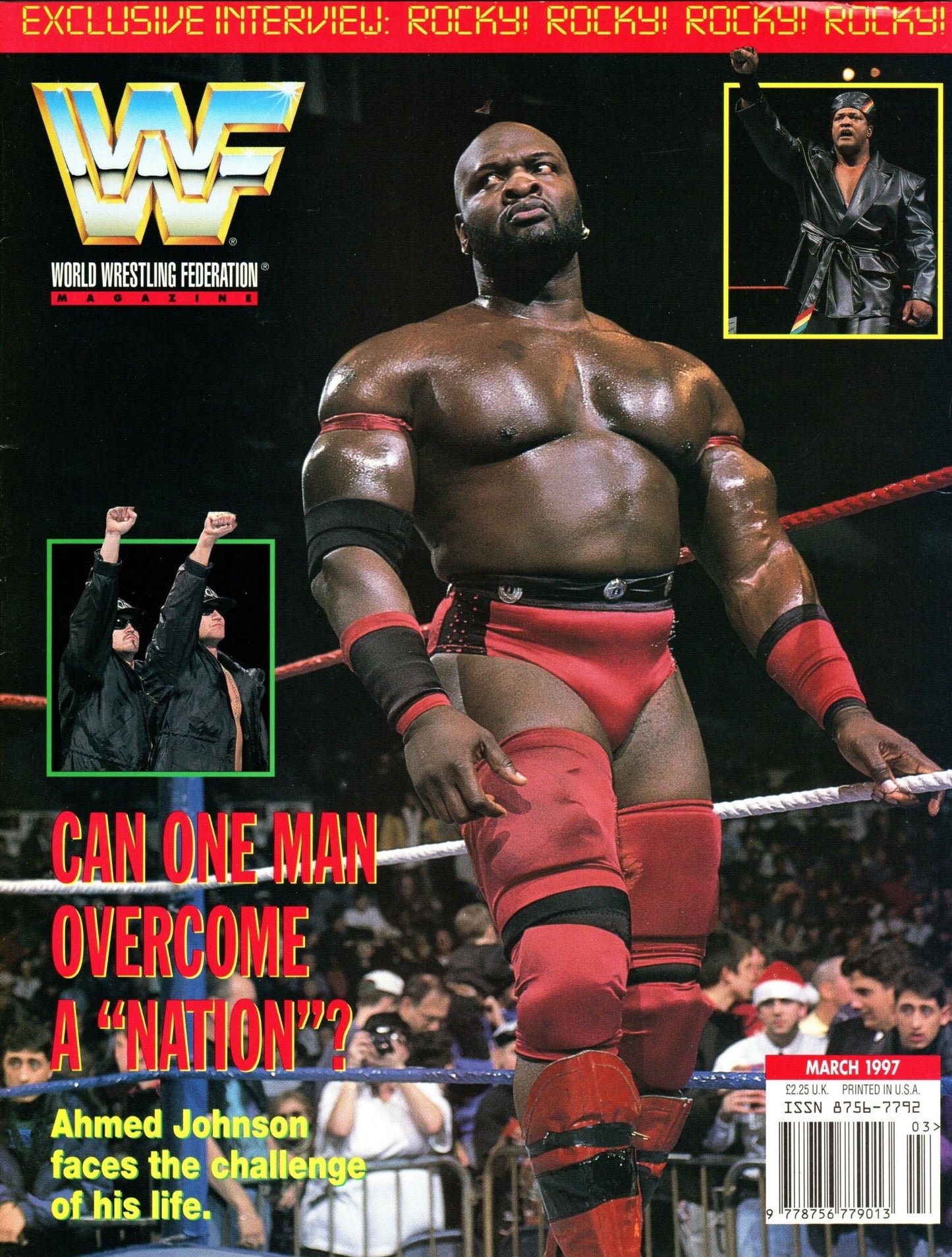 WWF Wrestling Magazine March 1997 w/Poster & Trading Cards