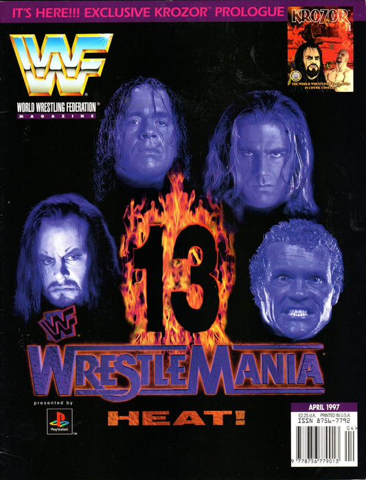 WWF Wrestling Magazine April 1997 w/Poster & Comic