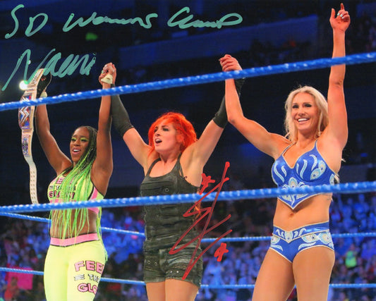 Becky Lynch & Naomi WWE Signed Photo