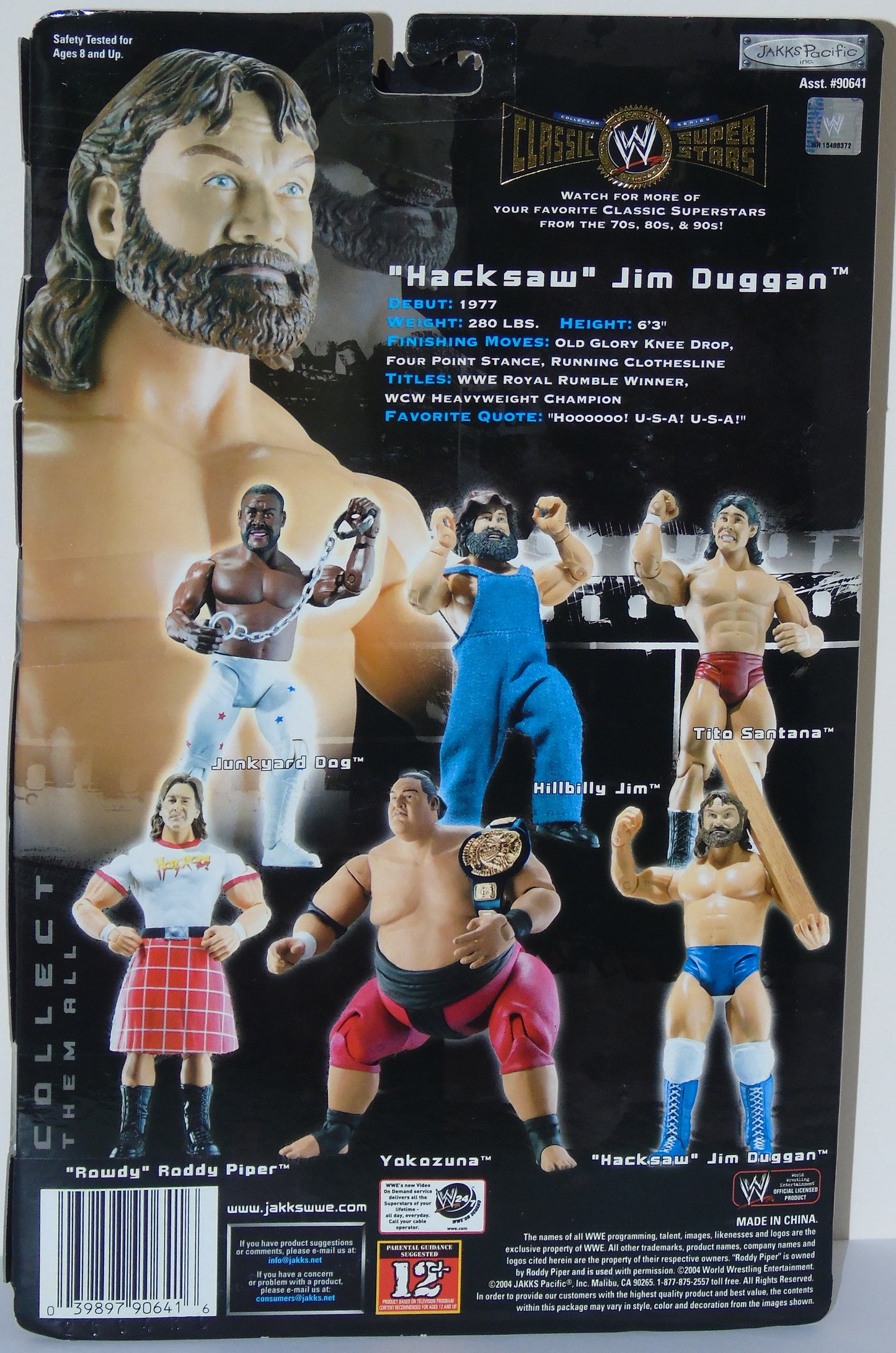 Hacksaw Jim Duggan WWE/WWF Jakks Classic Signed Figure