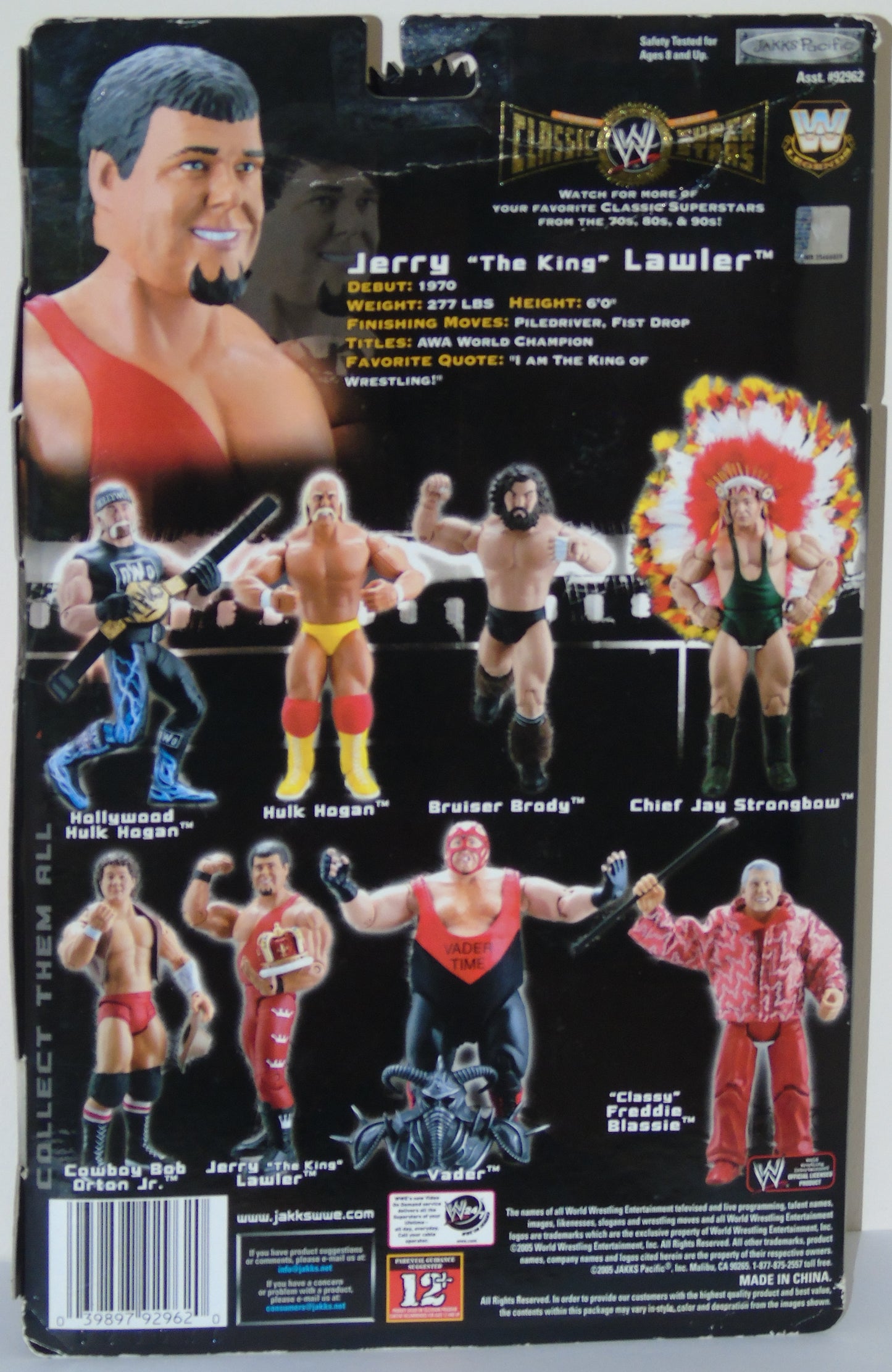 Jerry "The King" Lawler WWE/WWF Jakks Classic Signed Figure