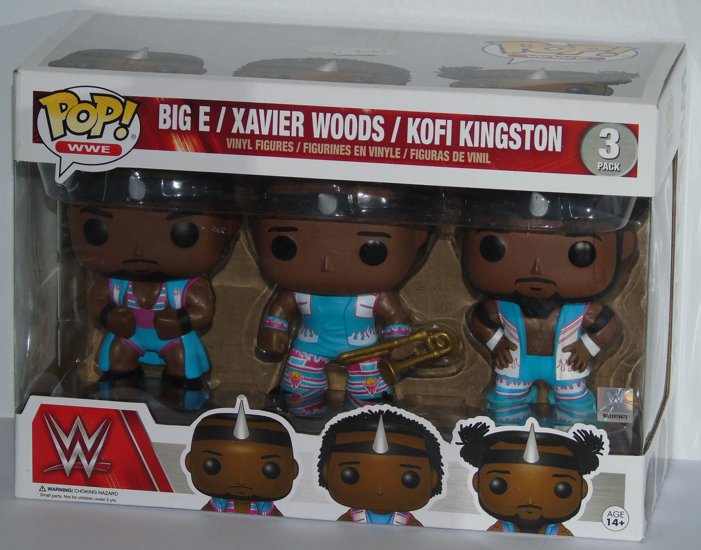 The New Day Big E, Xavier Woods & Kofi Kingston WWE Funko Pop! Vinyl Figure Set