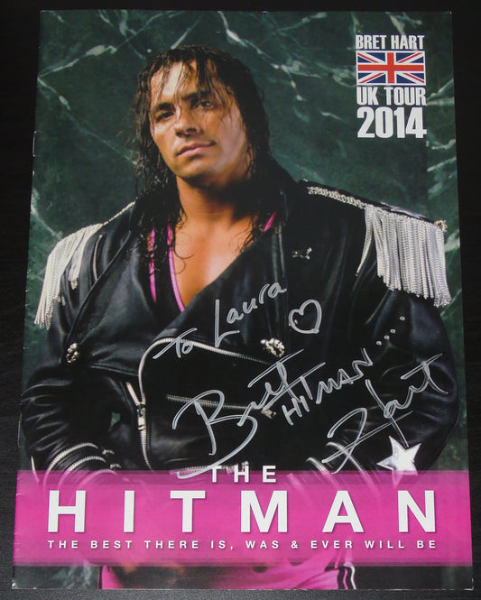 Bret Hitman Hart Signed UK Tour 2014 Programme