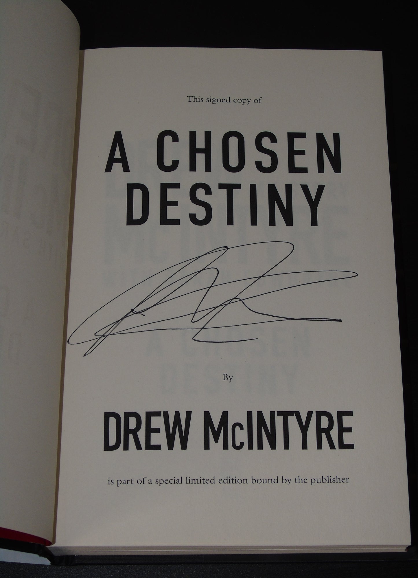 Drew McIntyre WWE Signed Limited Edition Autobiography Book