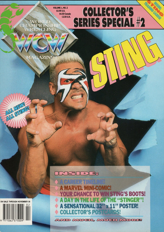 WCW Magazine Collector's Series Special #2 Sting Includes Trading Cards