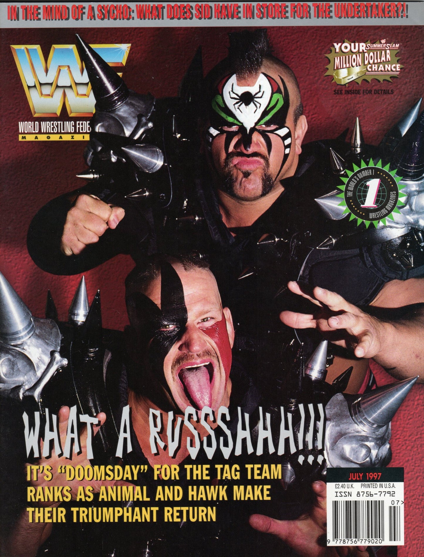 WWF Magazine July 1997 Includes Trading Cards
