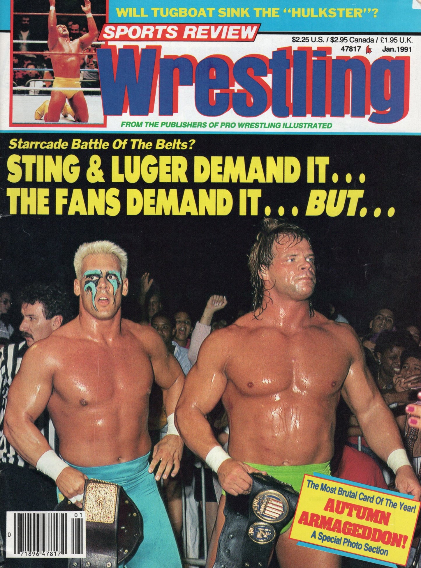 Sports Review Wrestling Magazine January 1991