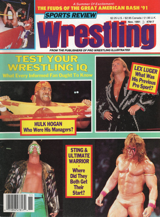 Sports Review Wrestling Magazine November 1991