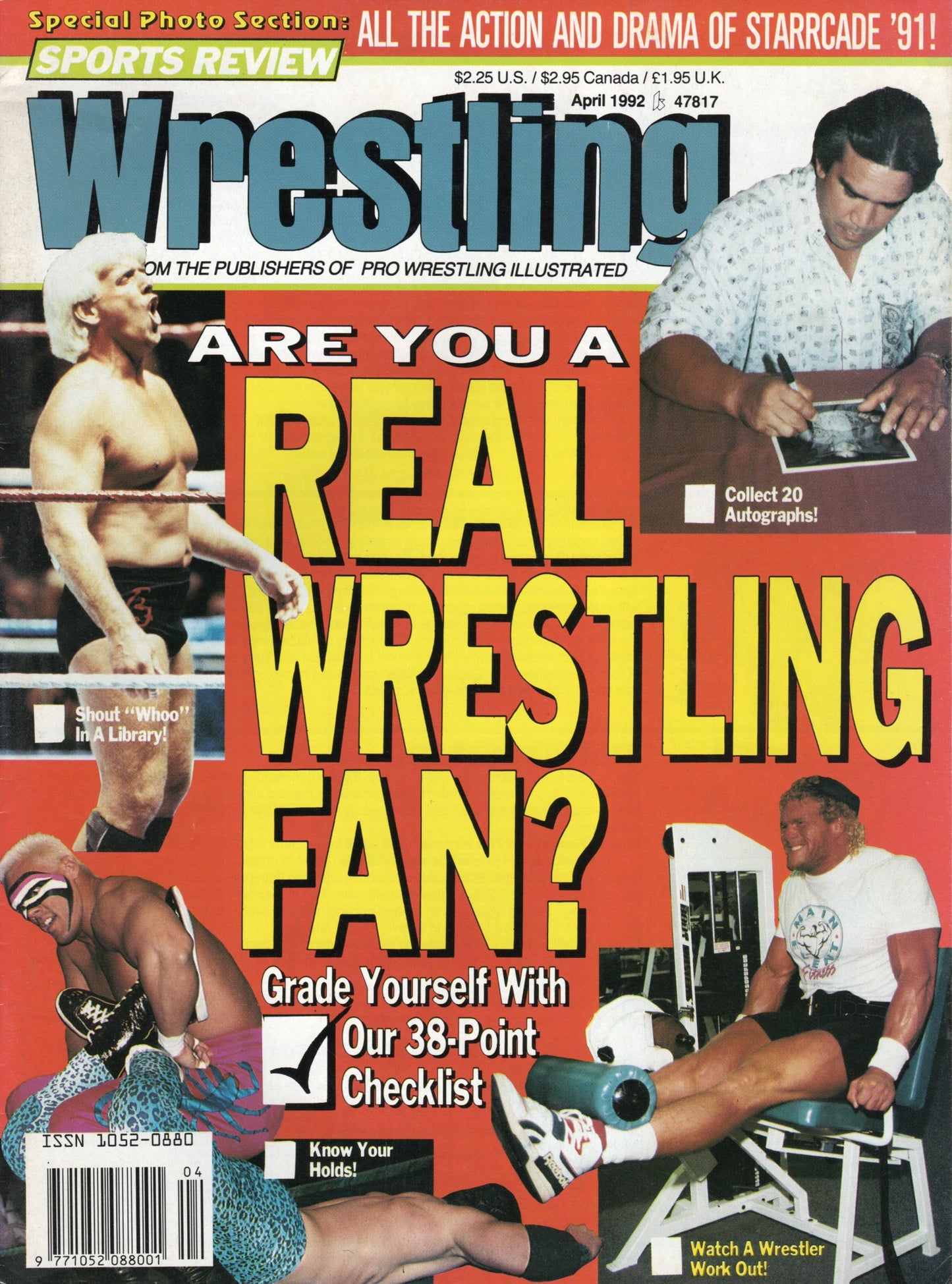 Sports Review Wrestling Magazine April 1992
