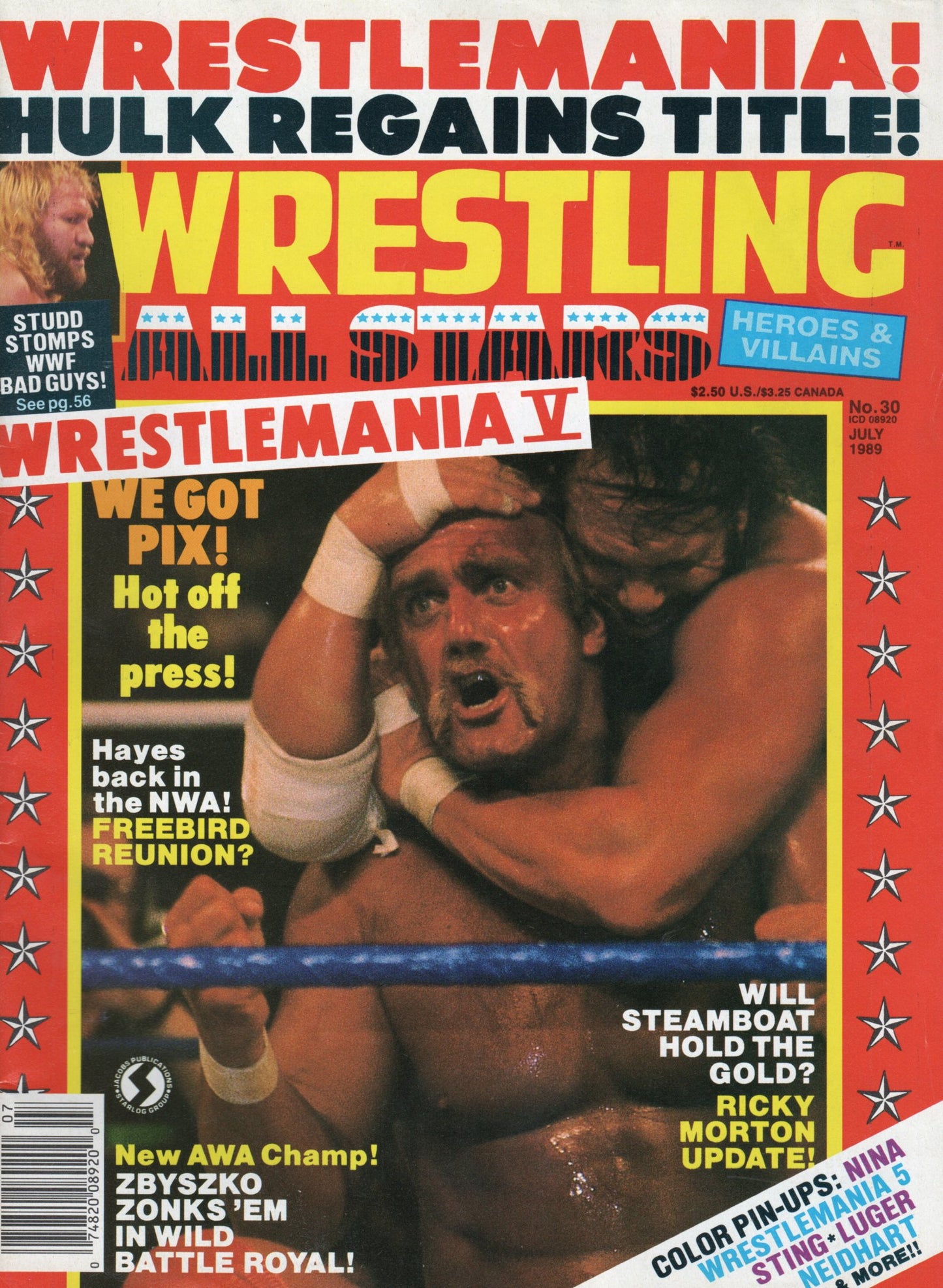 Wrestling All Stars Magazine July 1989
