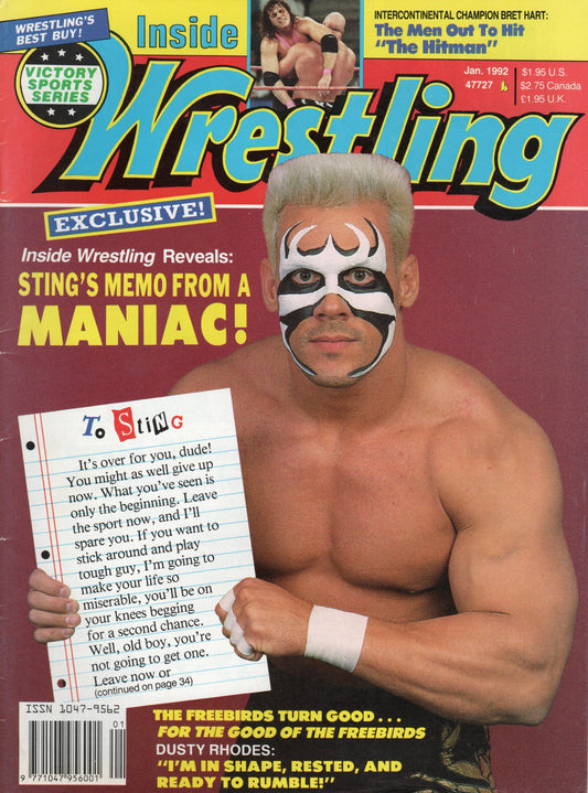 Inside Wrestling Magazine January 1992