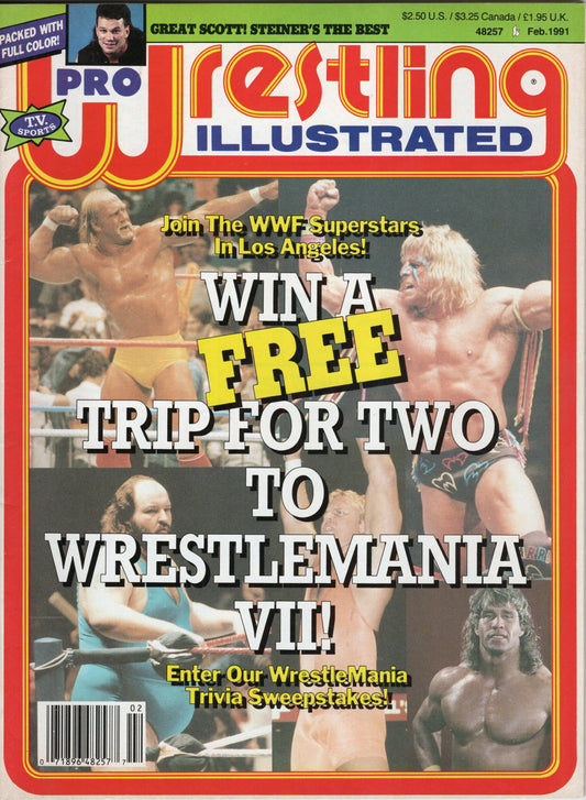 PWI Pro Wrestling Illustrated Magazine February 1991