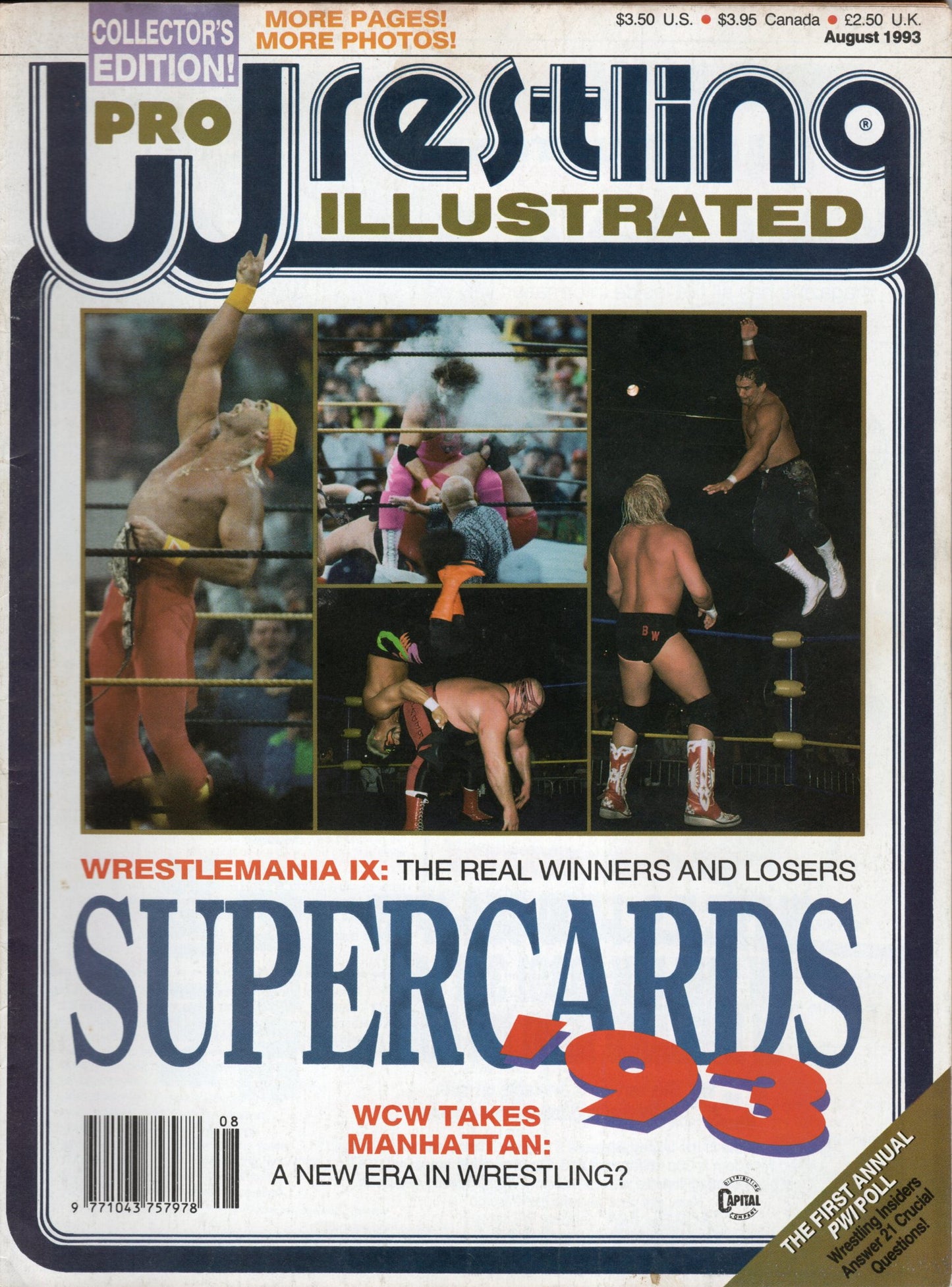 PWI Pro Wrestling Illustrated Magazine August 1993