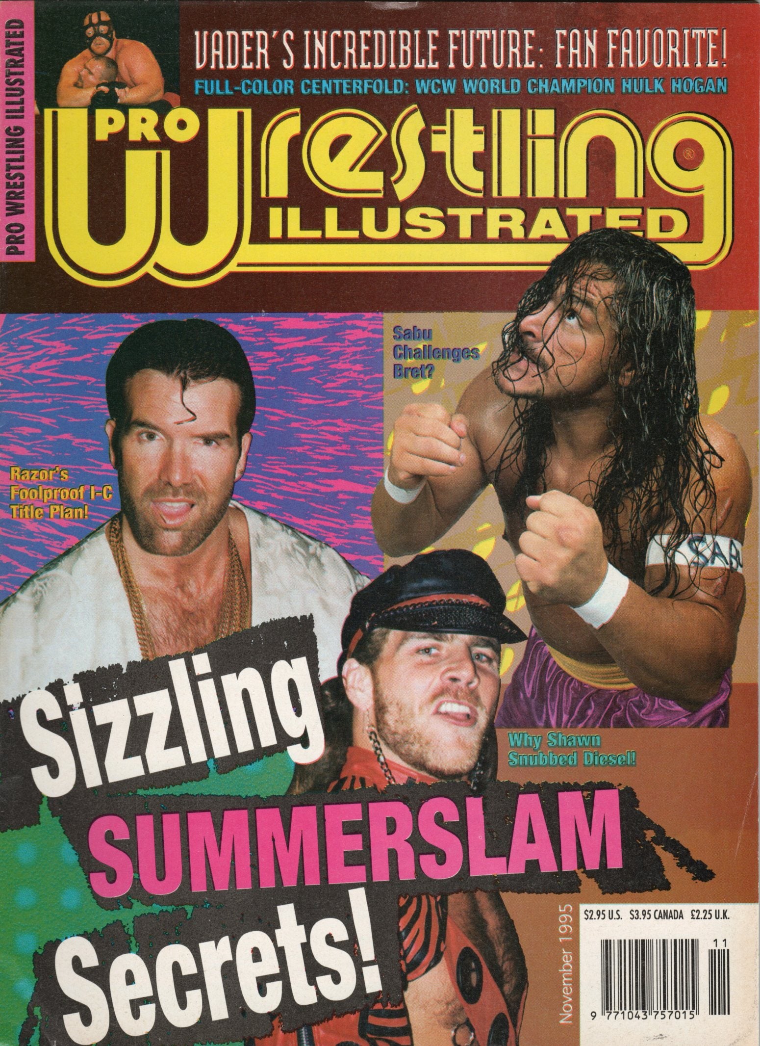 PWI Pro Wrestling Illustrated Magazine November 1995 – RetroWrestling.com