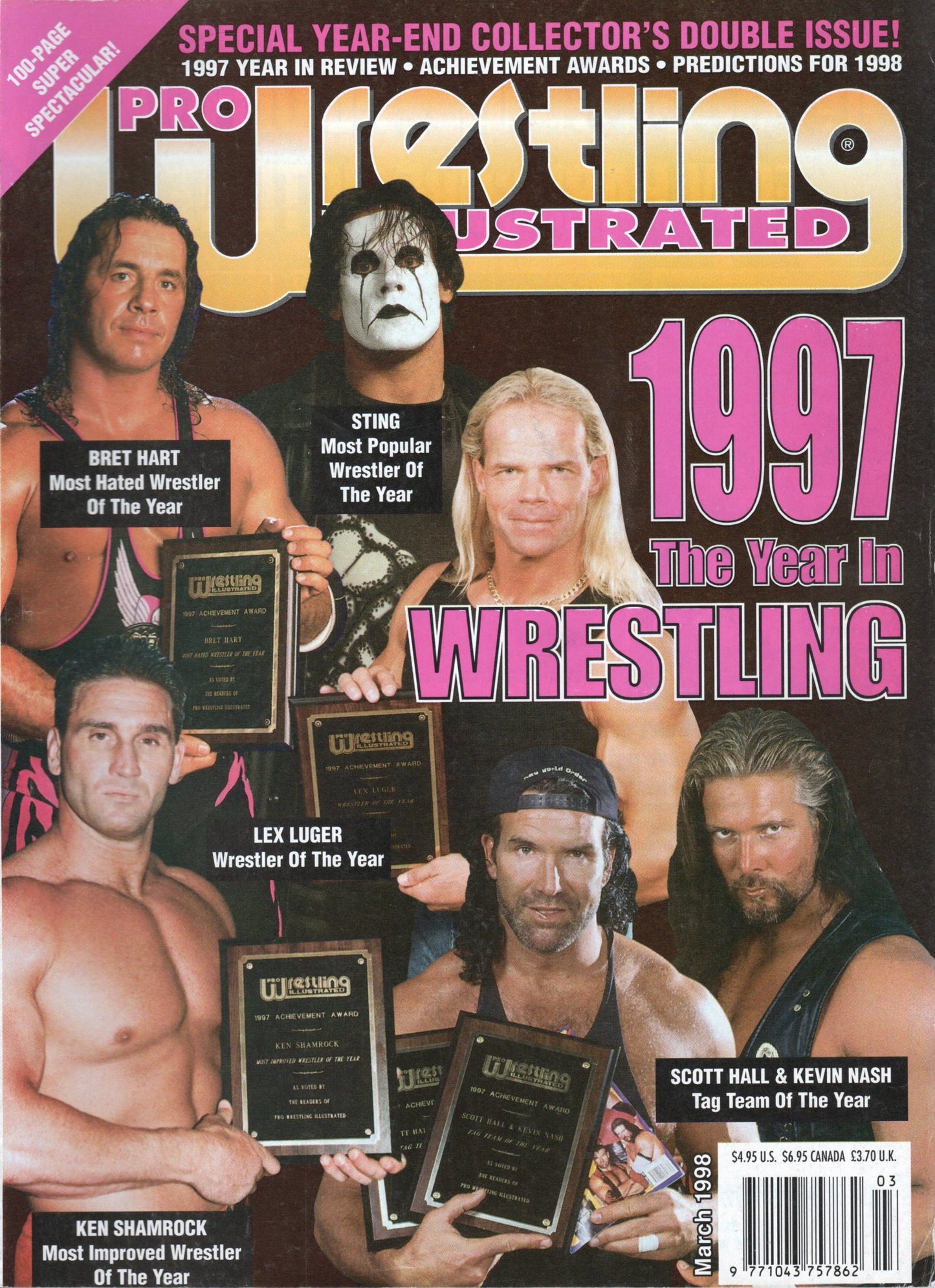 PWI Pro Wrestling Illustrated Magazine March 1998