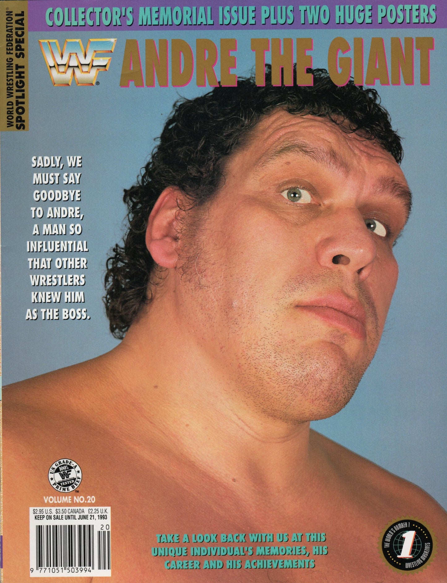 WWF Magazine Andre The Giant Collector's Memorial Issue
