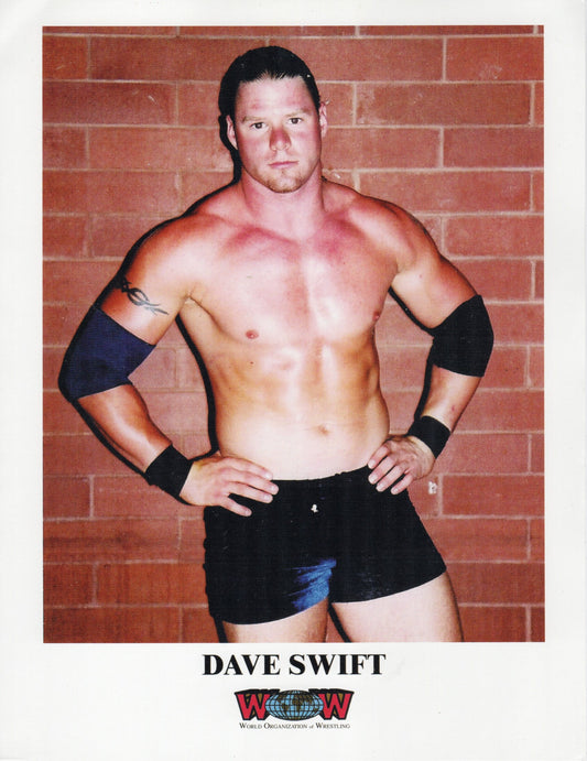 Dave Swift World Organization Of Wrestling 8.5"x11" Promo Photo