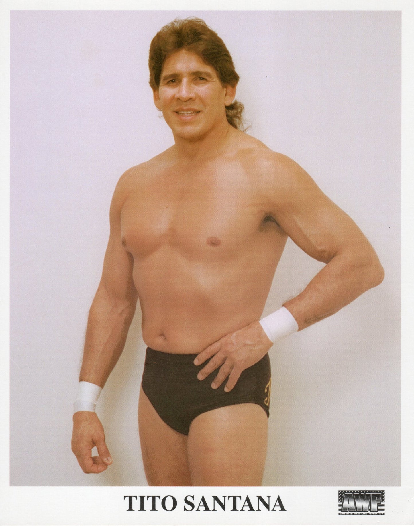 Tito Santana AWF American Wrestling Federation 8"x10" Promo Photo