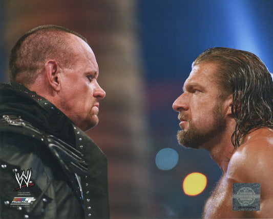 The Undertaker vs Triple H WWE Photofile 8x10" Photo