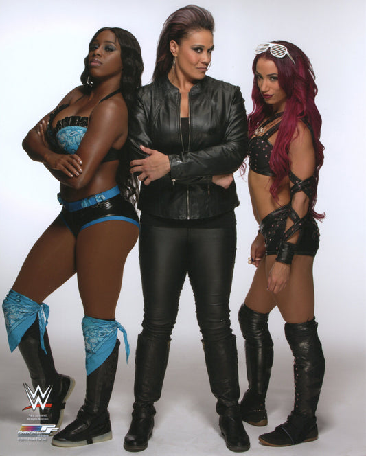 Team B.A.D Naomi Tamina & Sasha Banks WWE Photofile 8x10" Photo