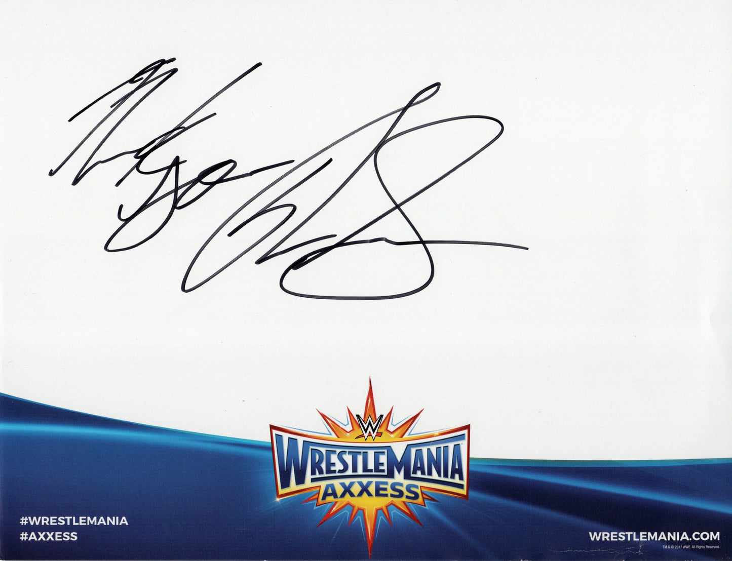 Rich Swann WWE Wrestlemania Signed Autograph Mat