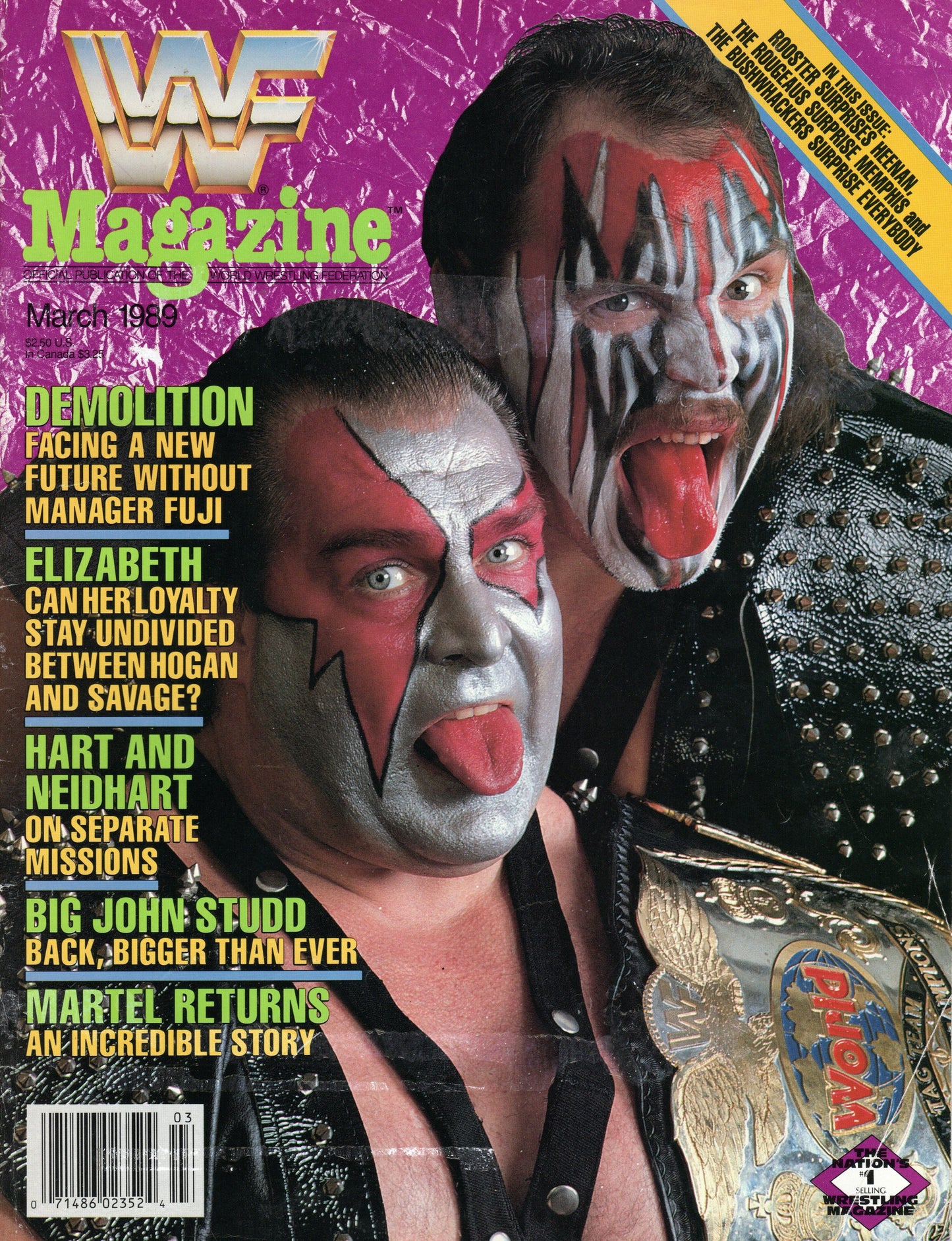 WWF Magazine March 1989 Demolition cover