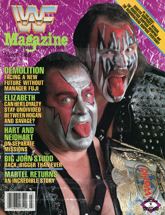 WWF Magazine March 1989 Demolition cover