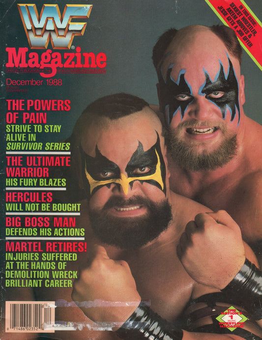 WWF Magazine December 1988 Powers Of Pain cover